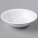 A Libbey Royal Rideau white porcelain bowl on a white surface.