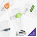 A group of Acopa customizable Pilsner glasses on a white background.