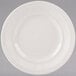 A Tuxton Hampshire eggshell china bread and butter plate with a ribbed rim.