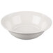 A white bowl with a curved edge.