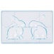 Matfer Bourgeat polycarbonate candy mold with two rabbit-shaped compartments.