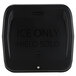 A black square Rubbermaid lid with black text reading "ProServe Ice Tote"