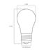 A diagram of a Satco 40 watt frosted incandescent light bulb with a shatterproof finish.