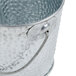 A Tablecraft galvanized steel pail with a handle.