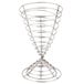 A Clipper Mill stainless steel wire cone basket with a spiral design.