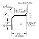 A diagram showing the dimensions of an Eagle Group full inner corner workboard.