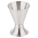 A close-up of a stainless steel Clipper Mill cone basket.