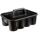 close-up of a black plastic container