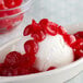 close-up of a bowl of red liquid