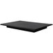 A black rectangular Luxor stand up desktop desk on a white background.
