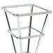 A Clipper Mill chrome metal mini square cone basket.