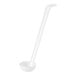 A white ladle with a long handle.