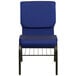 a blue and black chair