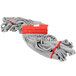 A grey Unger SmartColor microfiber string mop head with red accents.
