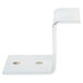 A white metal Metro wall clamp bracket with two holes.