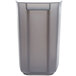 A grey rectangle plastic pulp collector with a lid.