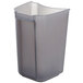 A grey plastic container with a white lid.