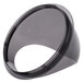 A black plastic round splash guard.