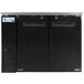 Avantco UBB-48-HC 48 inch Black Counter Height Narrow Solid Door Back Bar Refrigerator with LED Lighting