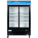 Avantco GDS-47-HC 53 inch Black Sliding Glass Door Merchandiser Refrigerator with LED Lighting