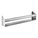 A silver stainless steel Eagle Group speed rail shelf.