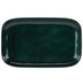 A dark green rectangular GET Cosmo melamine tray with a black border.