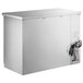 A stainless steel Avantco back bar refrigerator with a black power cord.