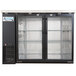 Avantco UBB-48G-HC 48 inch Black Counter Height Narrow Glass Door Back Bar Refrigerator with LED Lighting
