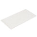 A white rectangular melamine display board with a faux granite design.