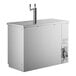 A stainless steel rectangular Avantco beer dispenser with two taps.