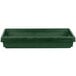 A green rectangular container with a lid.