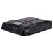 A black Intedge insulated delivery bag for full size bun and sheet pans with a zipper.