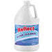 A white jug of Noble Chemical Reflect glass cleaner with a blue label.