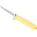 An ARY VacMaster serrated utility knife with a yellow handle.