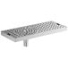A silver rectangular Micro Matic stainless steel surface mount drip tray with holes.