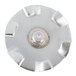 A silver metal Vollrath King Kutter clutch assembly disc with a hole in the center.