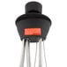 A black and silver AvaMix whisk attachment with a black cap.