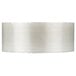 A close-up of a roll of white plastic strapping tape.
