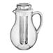 A clear polycarbonate pitcher with a clear lid.