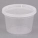 ChoiceHD 16 oz. Microwavable Translucent Plastic Deli Container and Lid Combo Pack - 240/Case