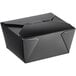 A black Choice folded paper take-out box with a lid.