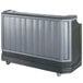 A grey and black rectangular Cambro portable bar with wheels.