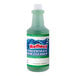 A bottle of Noble Chemical Reflect Super Concentrated Window Cleaner with a green cap.