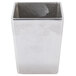 A silver square container with a square top.