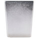 A silver rectangular Tablecraft bowl with a white background.