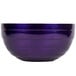 A close-up of a Vollrath Passion Purple beehive serving bowl.