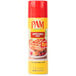 A can of PAM Saute & Grill Release Spray on a table with sweet waffles.
