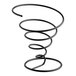 A black spiral made of metal.