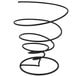 A black iron spiral wire cone basket.