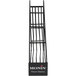 A black Monin syrup rack with four tiers.